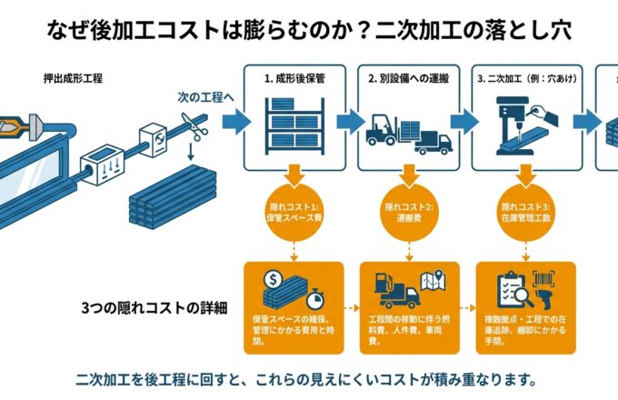 押出成形の二次加工設計：後から穴を開けるな｜押出成形.com｜プラスチック押出成形の試作・量産・二次加工