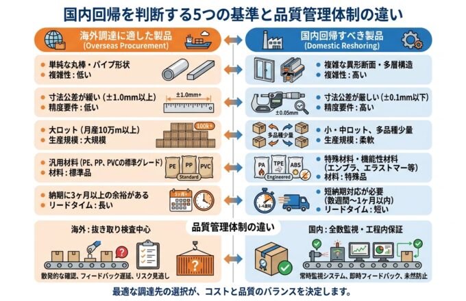 海外調達か、国内回帰か。押出成形におけるコスト差と品質リスクを検証｜押出成形.com｜プラスチック押出成形の試作・量産・二次加工