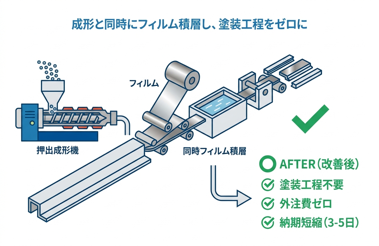 塗装工程を廃止、フィルム貼り成形で外注費と納期を同時削減｜押出成形.com｜プラスチック押出成形の試作・量産・二次加工