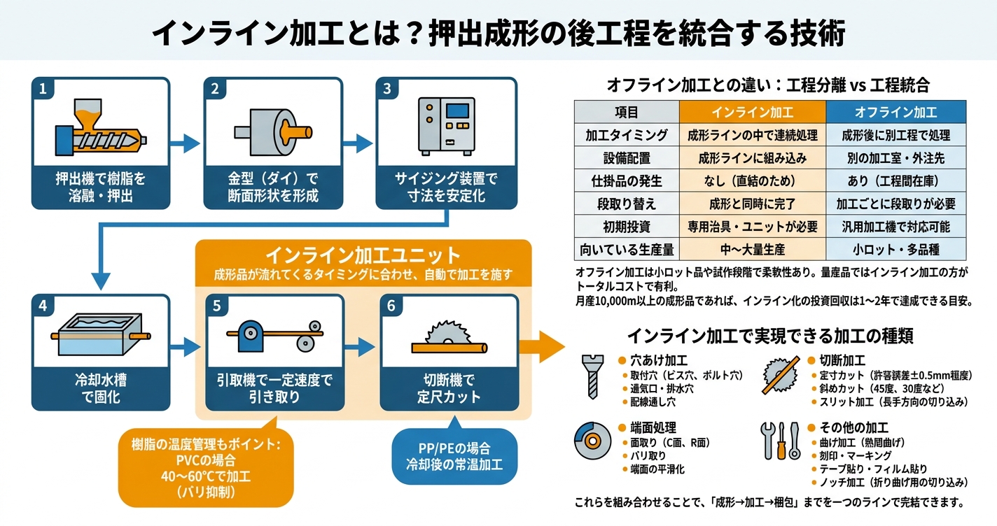 インライン加工とは？成形と同時加工で後工程を消す
