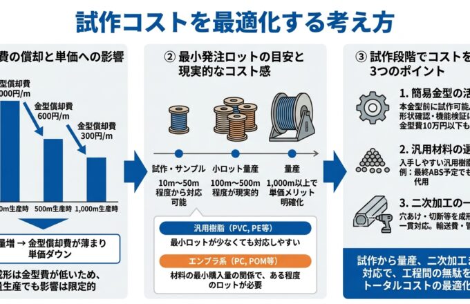 押出成形は少量生産でも対応可能？｜押出成形.com｜プラスチック押出成形の試作・量産・二次加工