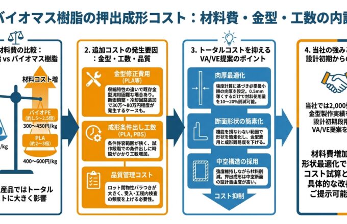 バイオマス樹脂の押出成形：強度・精度・コストの現実｜押出成形.com｜プラスチック押出成形の試作・量産・二次加工