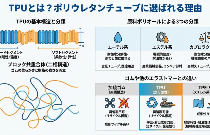 TPU押出成形とは？耐摩耗性と弾性を両立｜押出成形.com｜プラスチック押出成形の試作・量産・二次加工